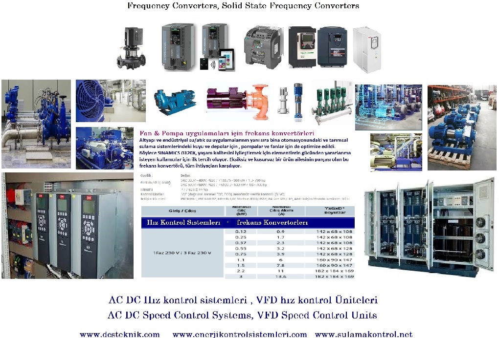 1p to 3p frequency converters,VFD hız kontrol sistemleri- dcsteknik